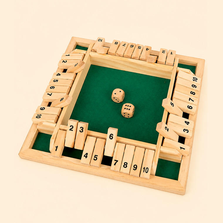 SHUT THE BOX WOODEN BOARD GAME