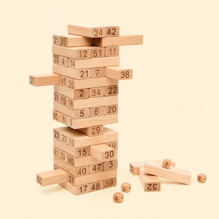 54 PCS WOODEN TUMBLING TOWER GAME