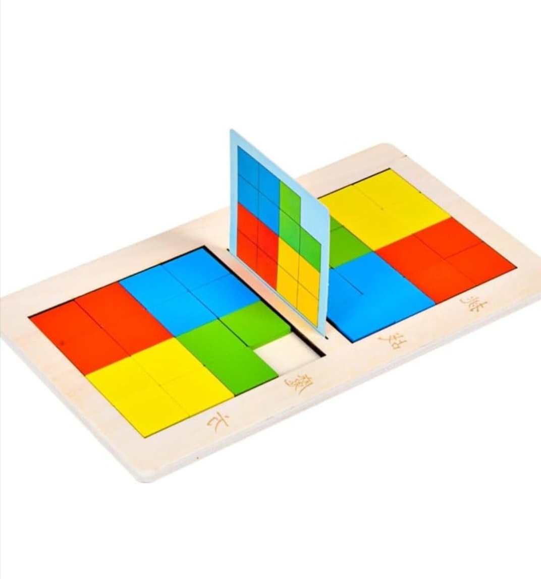 WOODEN COLOUR PATTERN MATCHING PUZZLE