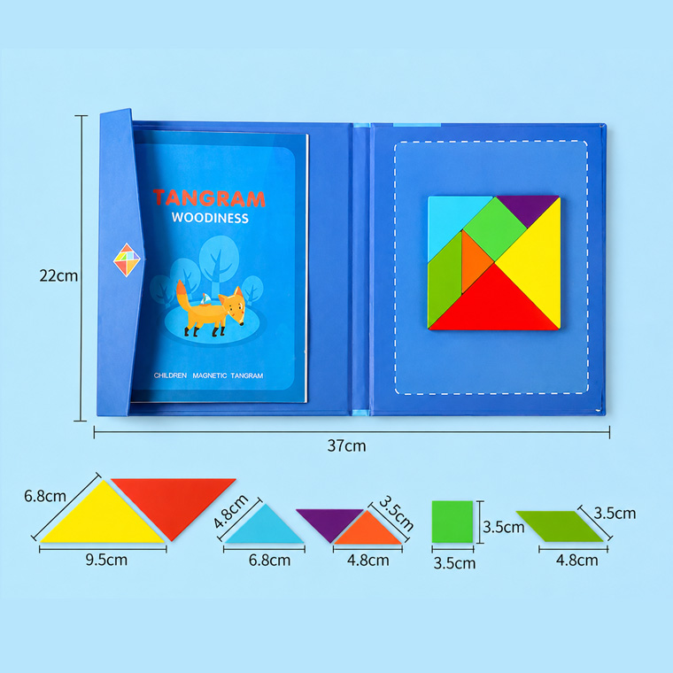 WOODEN MAGNETIC TANGRAM