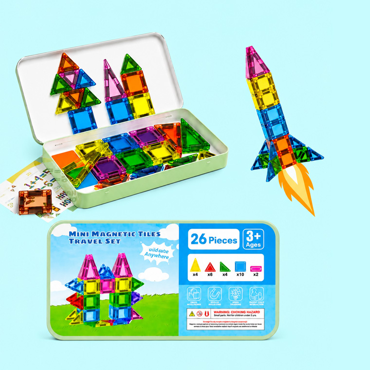 26 PCS MAGNETIC TILES 