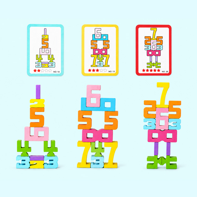 WOODEN NUMBER BALANCING BLOCKS