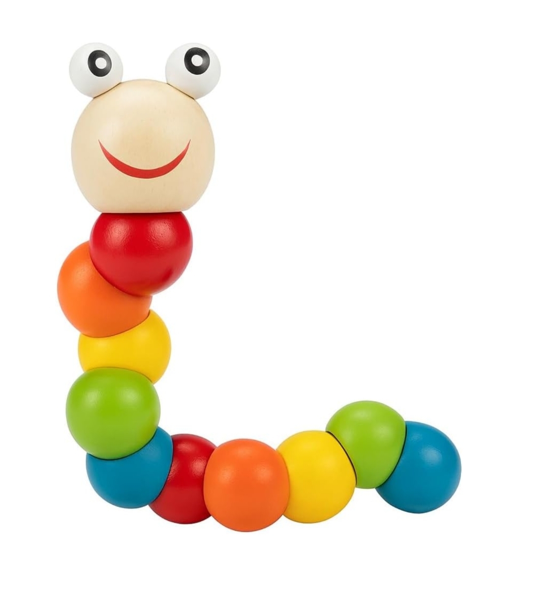WOODEN TWISTING CATERPILLAR TOY