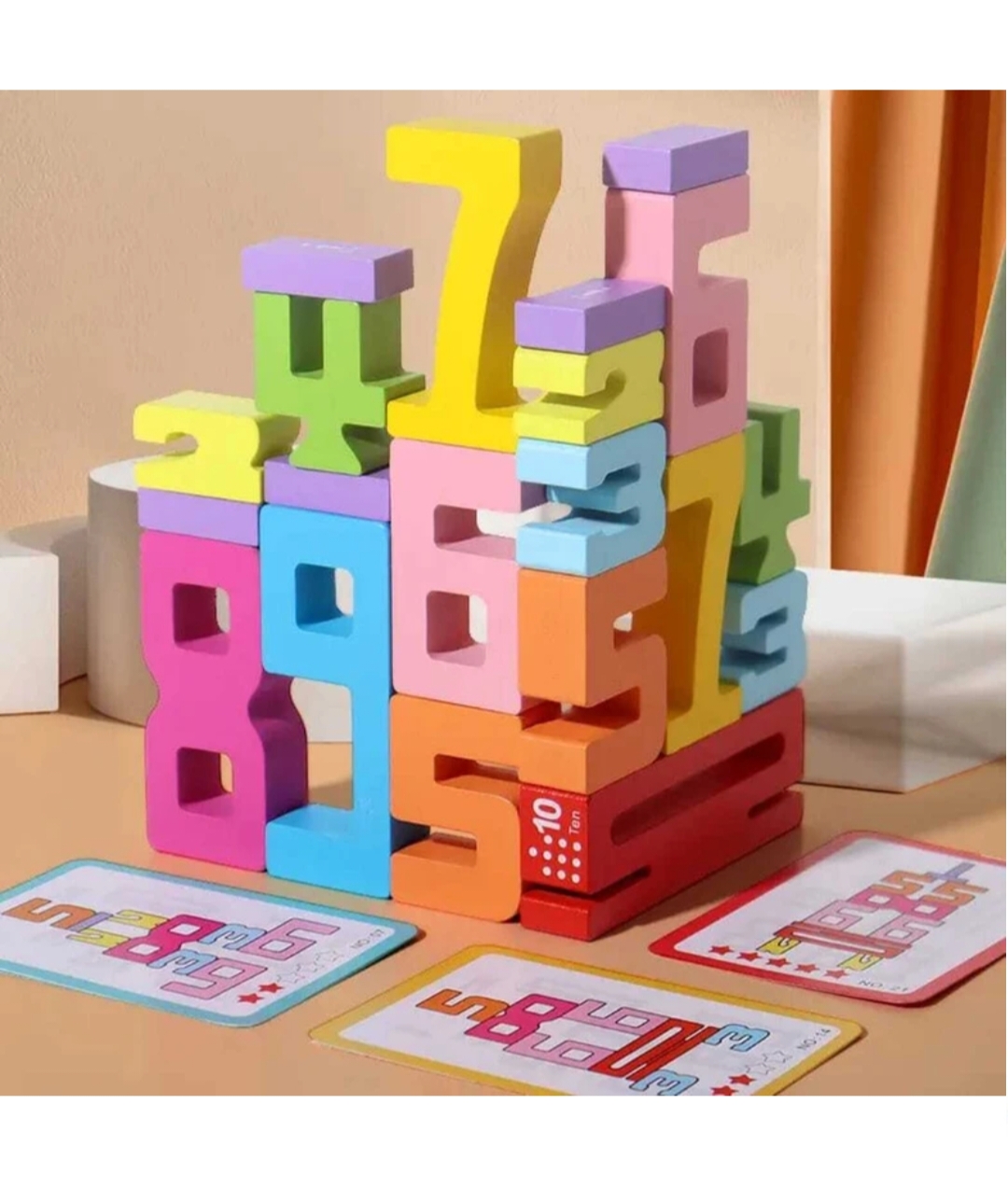 WOODEN NUMBER BALANCING BLOCKS