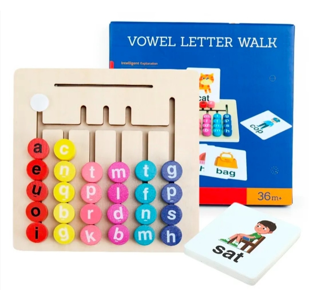 WOODEN MAZE SPELLING GAME