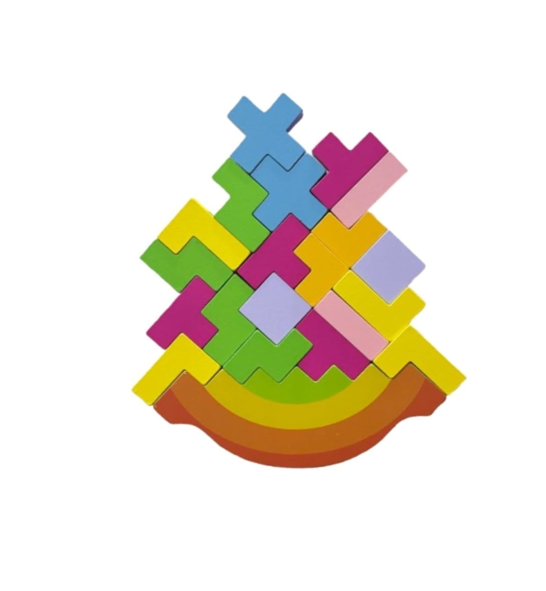 WOODEN RAINBOW BALANCING TOY