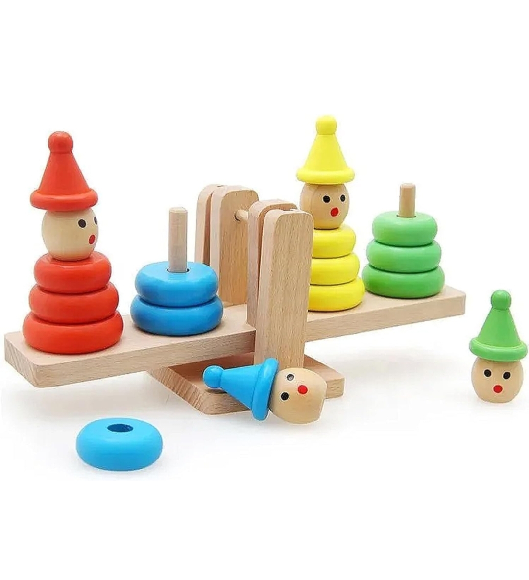 WOODEN CLOWN BALANCE TOY