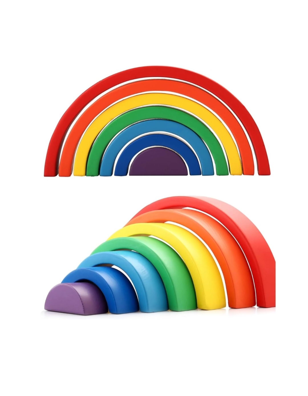 WOODEN RAINBOW BUILDING BLOCKS 