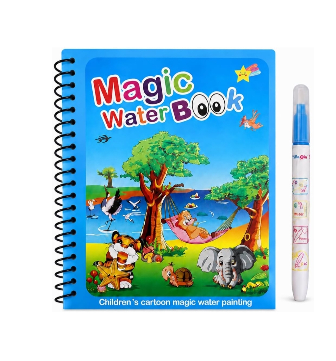 MAGIC WATER COLOURING BOOK WITH REFILLABLE PENS