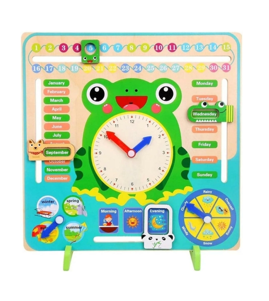 MULTIFUNCTIONAL 7 IN 1 WOODEN MONTESSORI ANALOG CLOCK