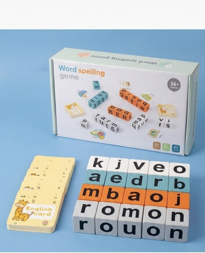 WOODEN ALPHABET SPELLING GAME