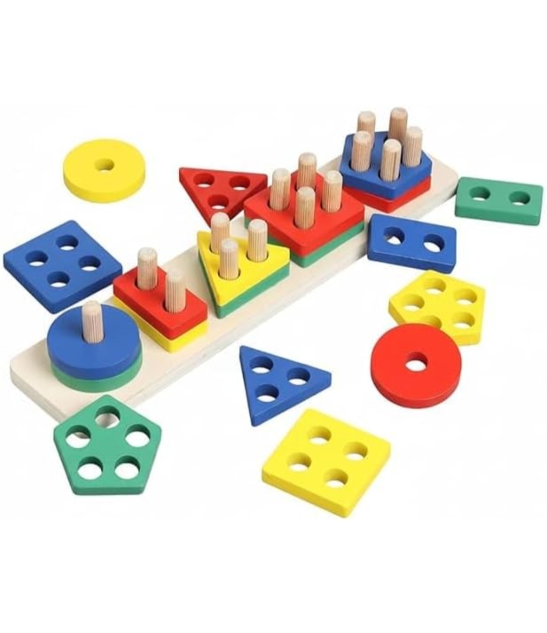MONTESSORI WOODEN GEOMETRIC SHAPE SORTER 