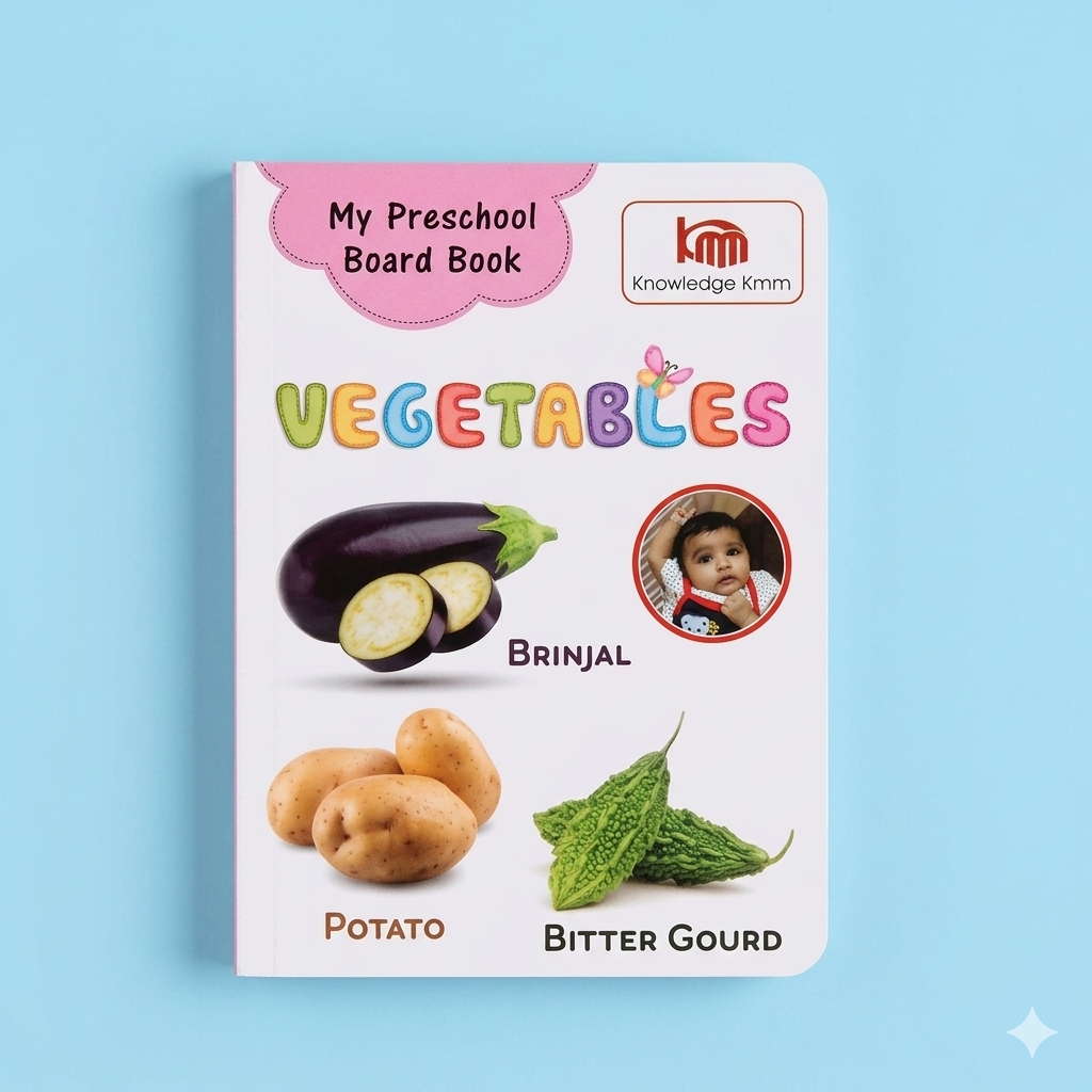 PRE SCHOOL PRE BOARD BOOK - VEGETABLES