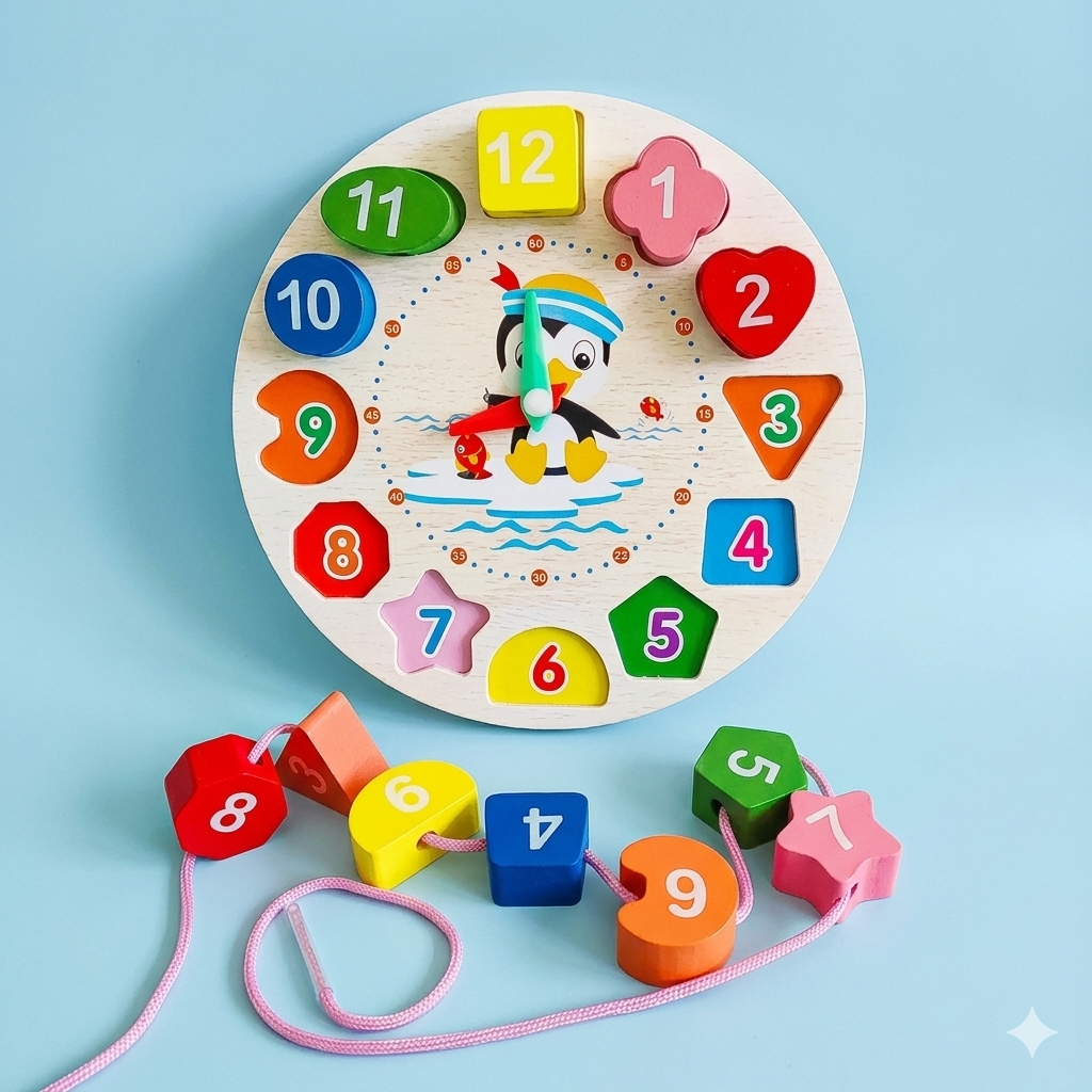 MONTESSORI WOODEN CLOCK