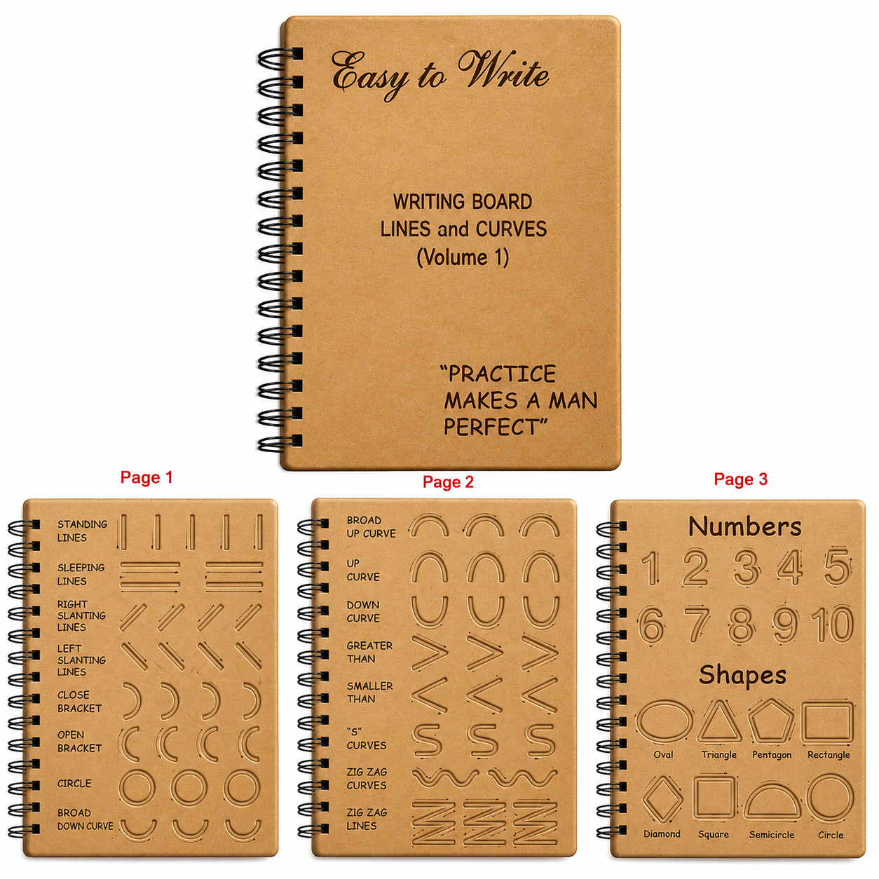 LINES AND CURVES WRITING PRACTICE BOOK
