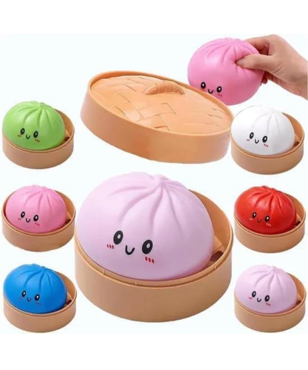 CUTE SMILEY DUMPLING SQUISHY TOY 