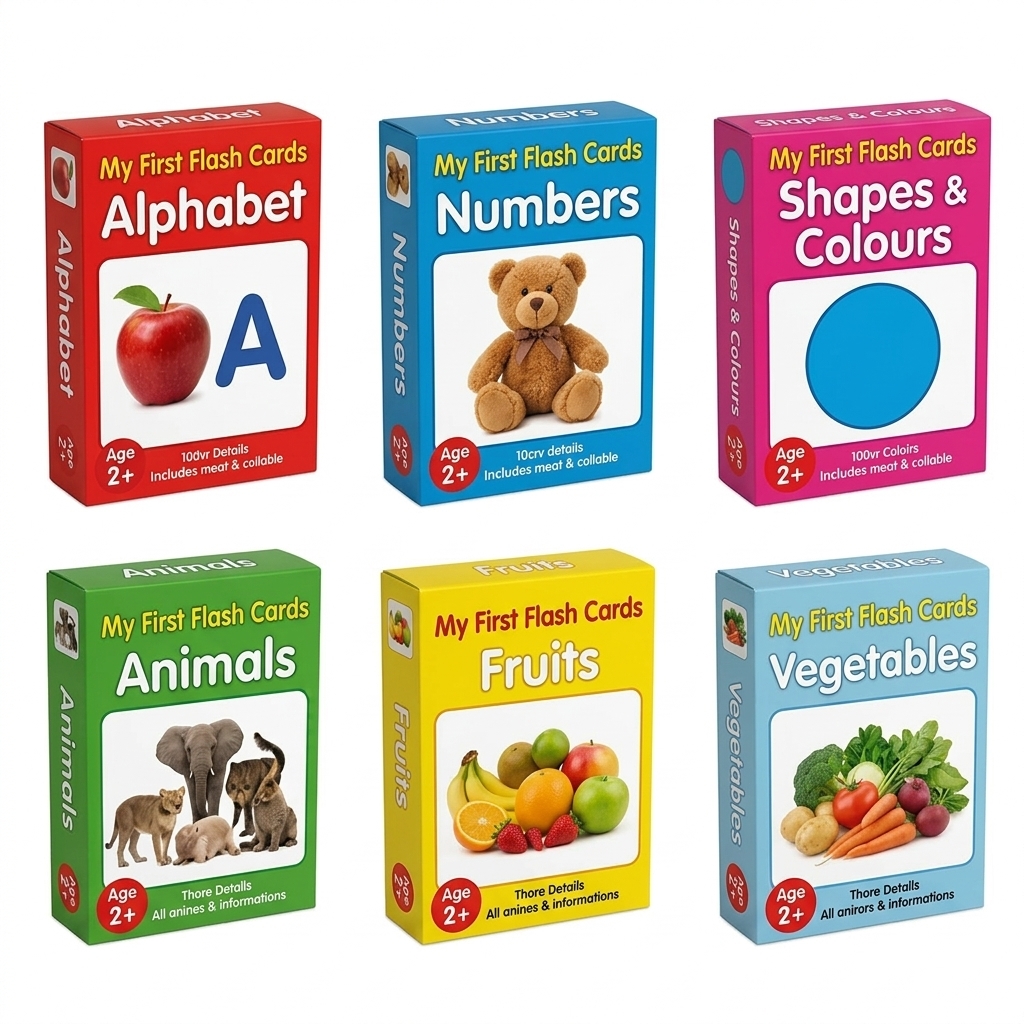 MY FIRST FLASH CARDS FOR KIDS - BUNDLE OF 6