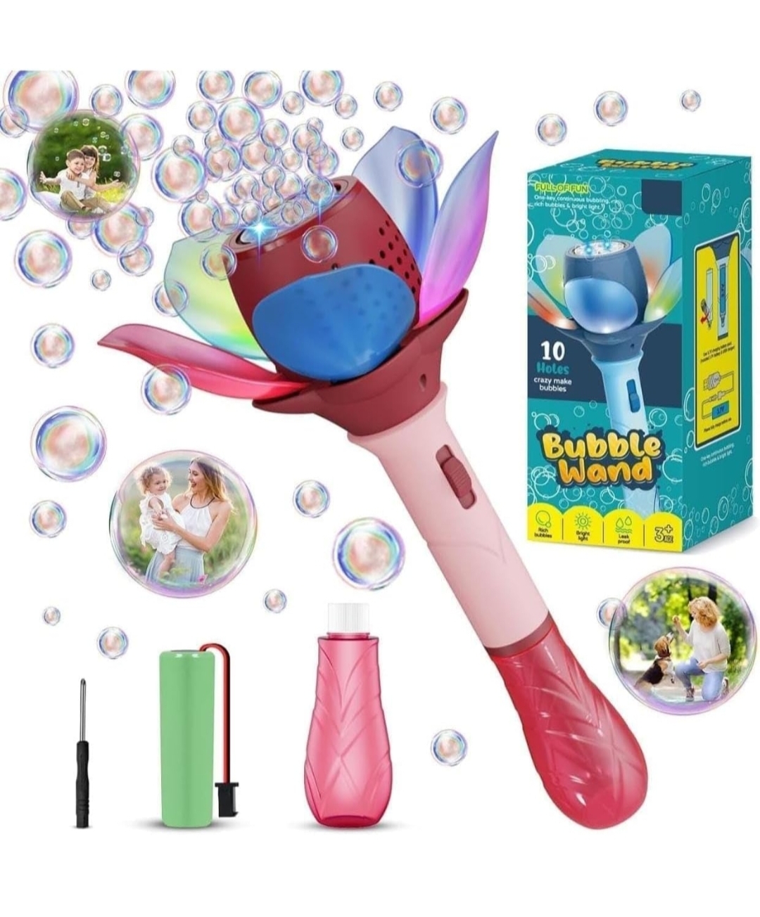 AUTOMATIC ELECTRIC BUBBLE GUN WAND FOR KIDS