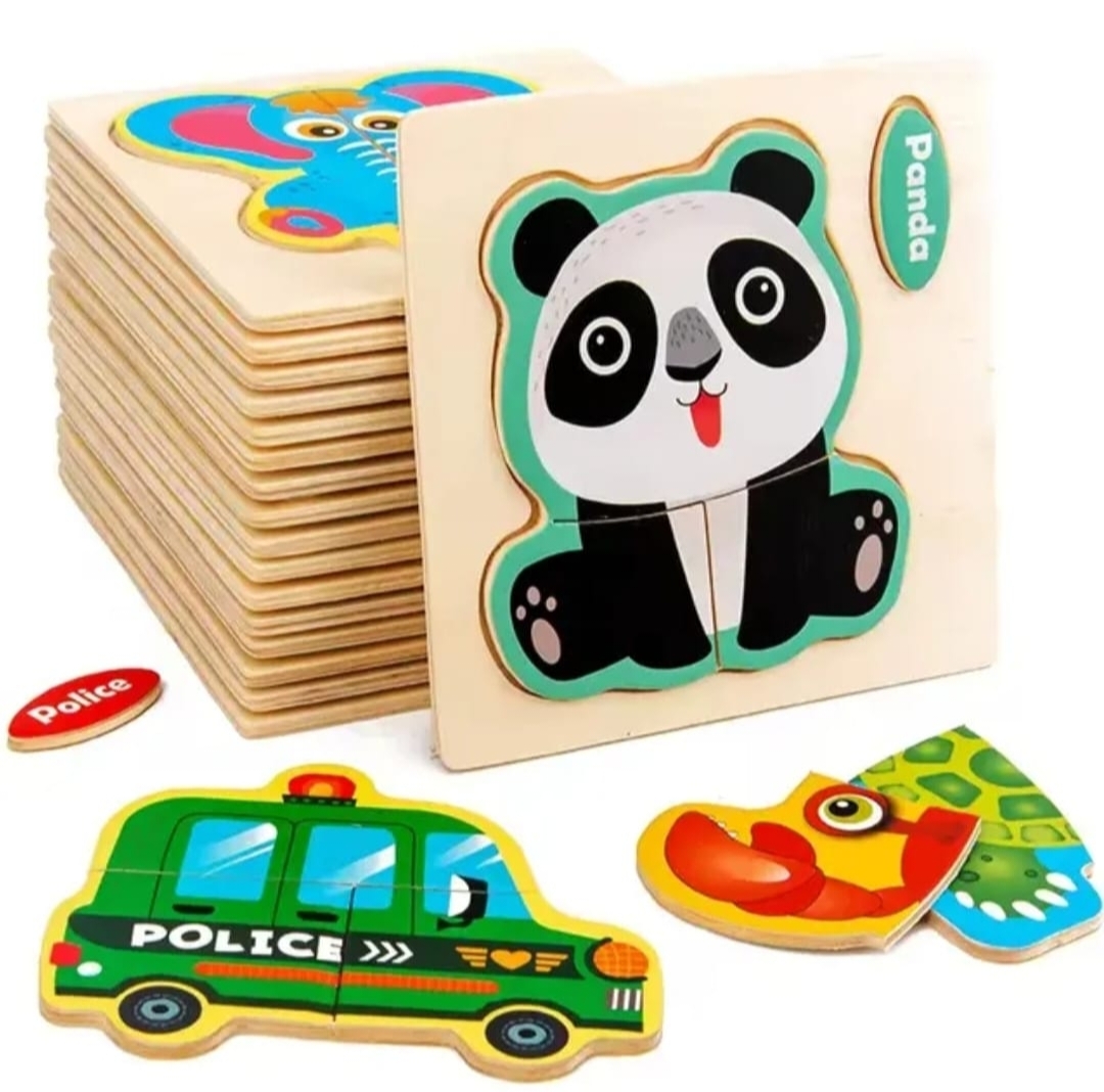 WOODEN MINI PUZZLE WITH NAME OF THE CHARACTER 