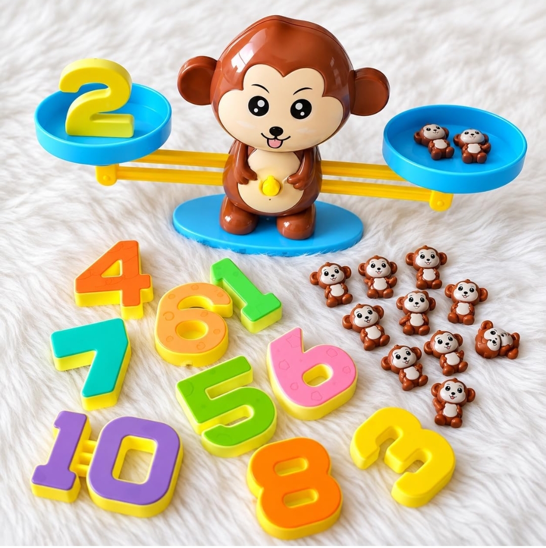 MONKEY BALANCING MATH GAME FOR KIDS