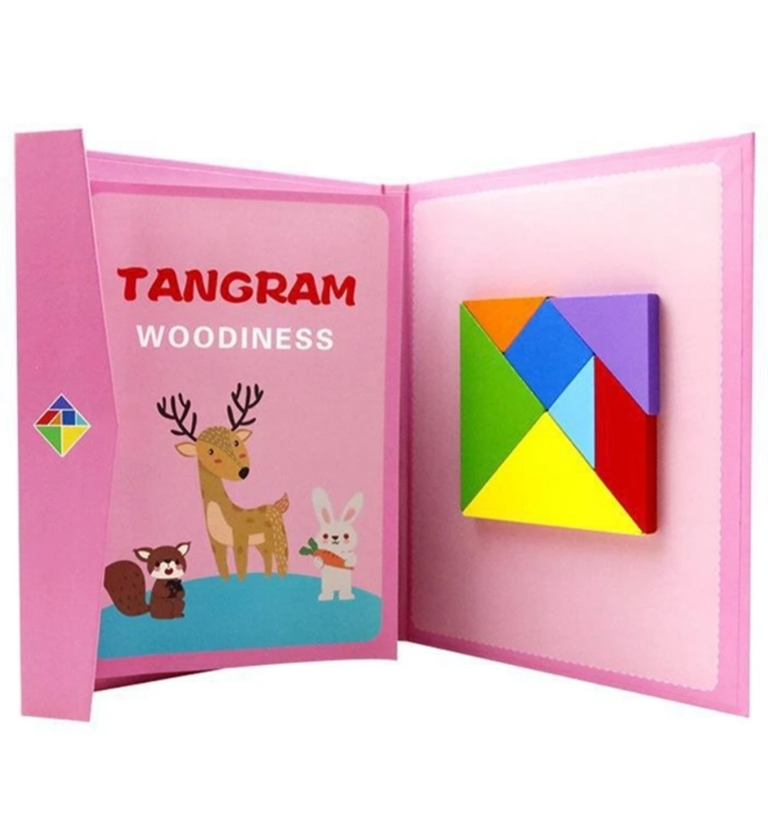 WOODEN TANGRAM - PINK