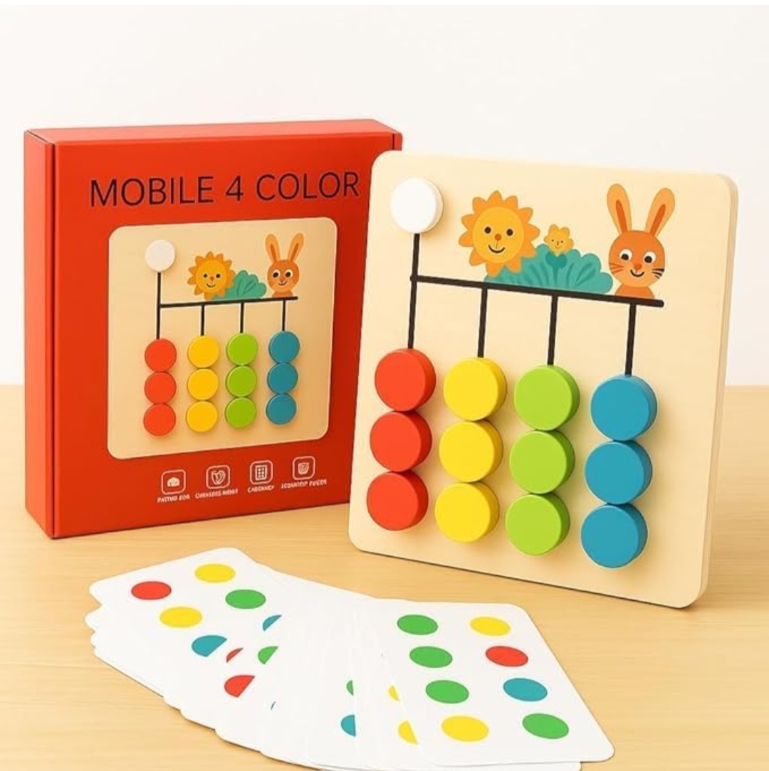 MONTESSORI FOUR COLOUR  LOGIC SLIDE PUZZLE