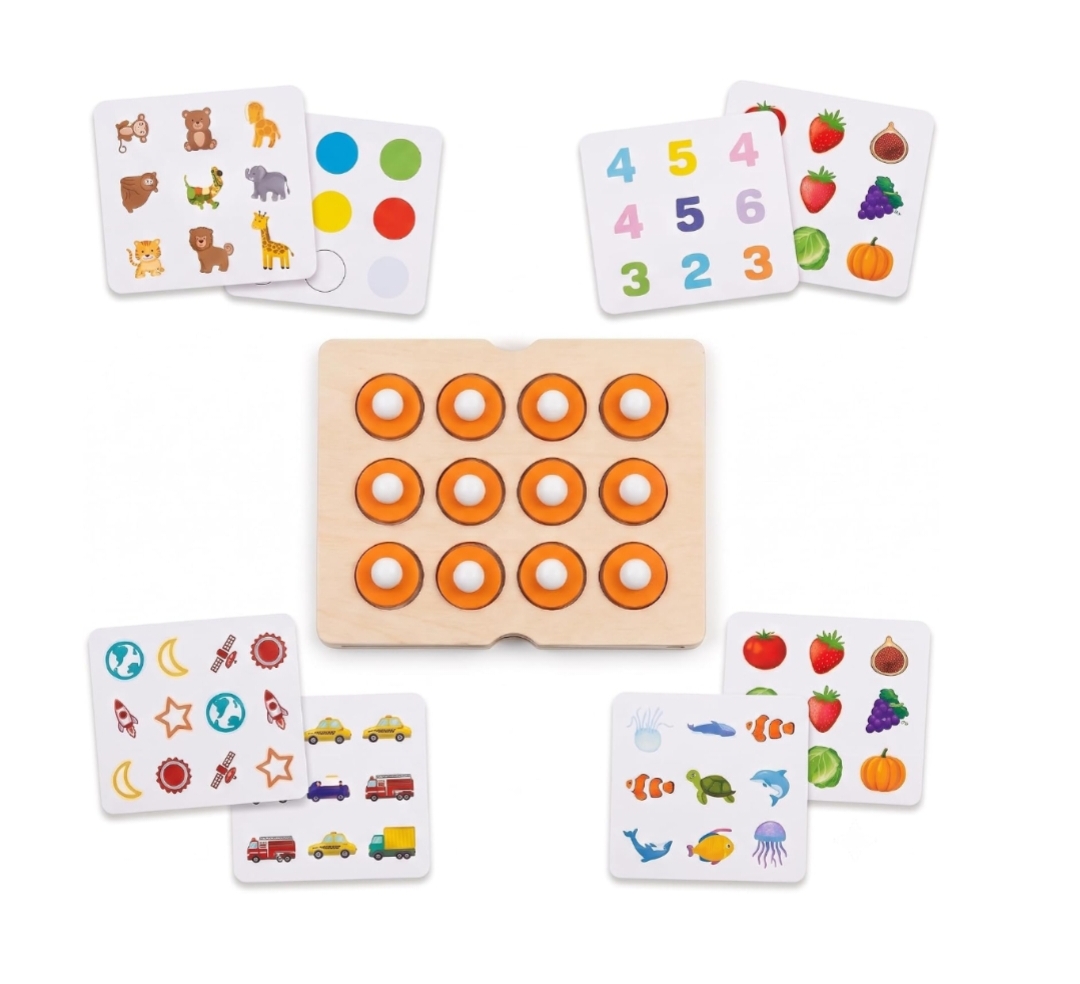 MONTESSORI WOODEN MEMORY MATCHING BOARD GAME