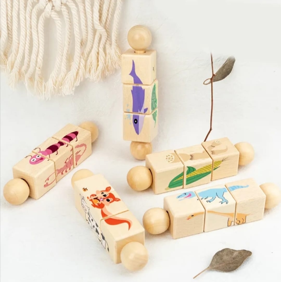 WOODEN ROTATING KNOB PUZZLE