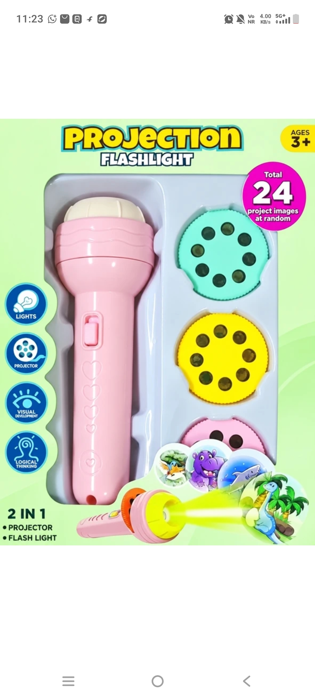 KIDS PROJECTION FLASHLIGHT 