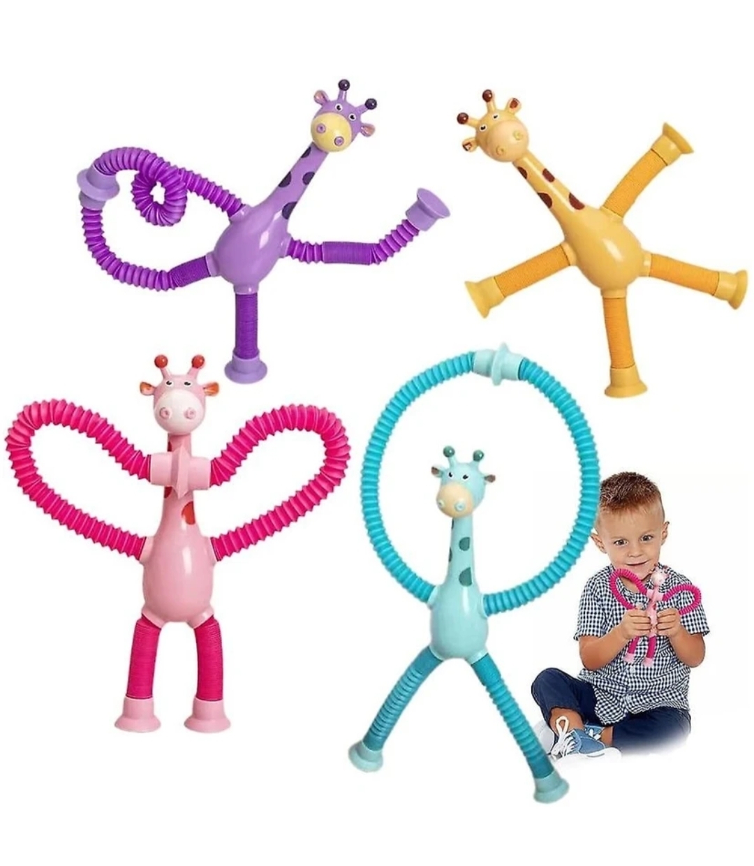 GIRAFFE POP TUBE SENSORY TOY (1 PCS) hover