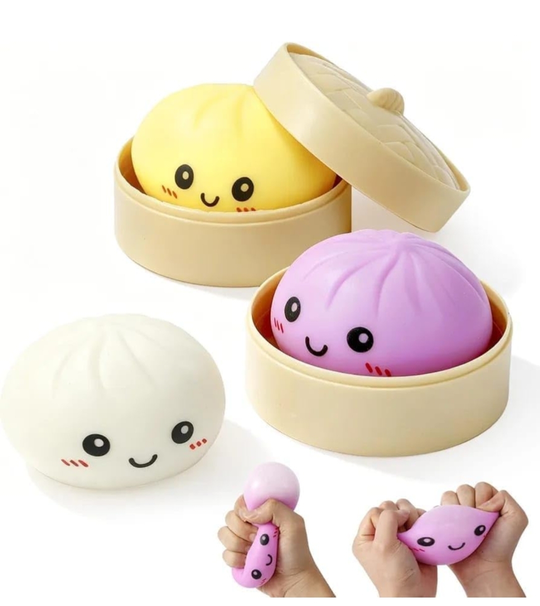 CUTE SMILEY DUMPLING SQUISHY TOY  hover