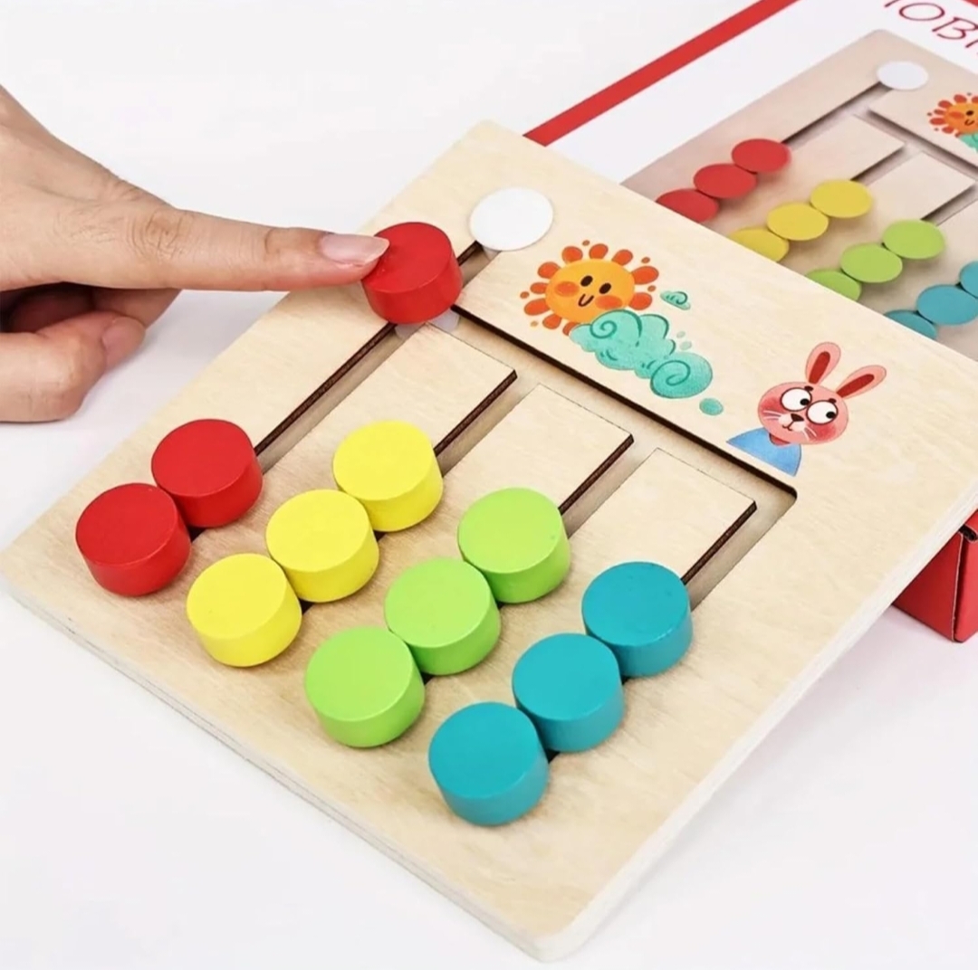 MONTESSORI FOUR COLOUR  LOGIC SLIDE PUZZLE hover