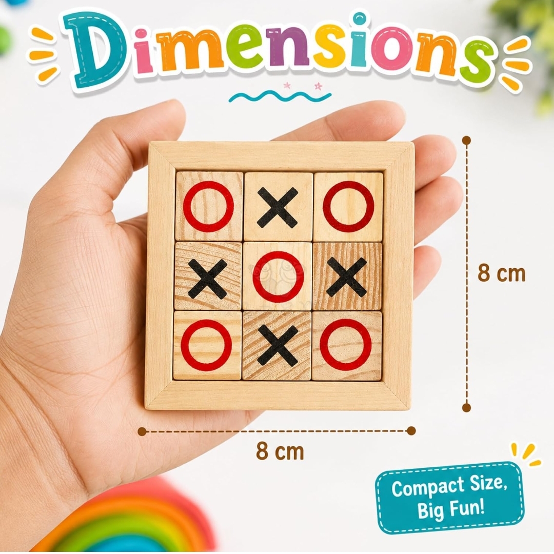 WOODEN TIC TAC TOE  hover