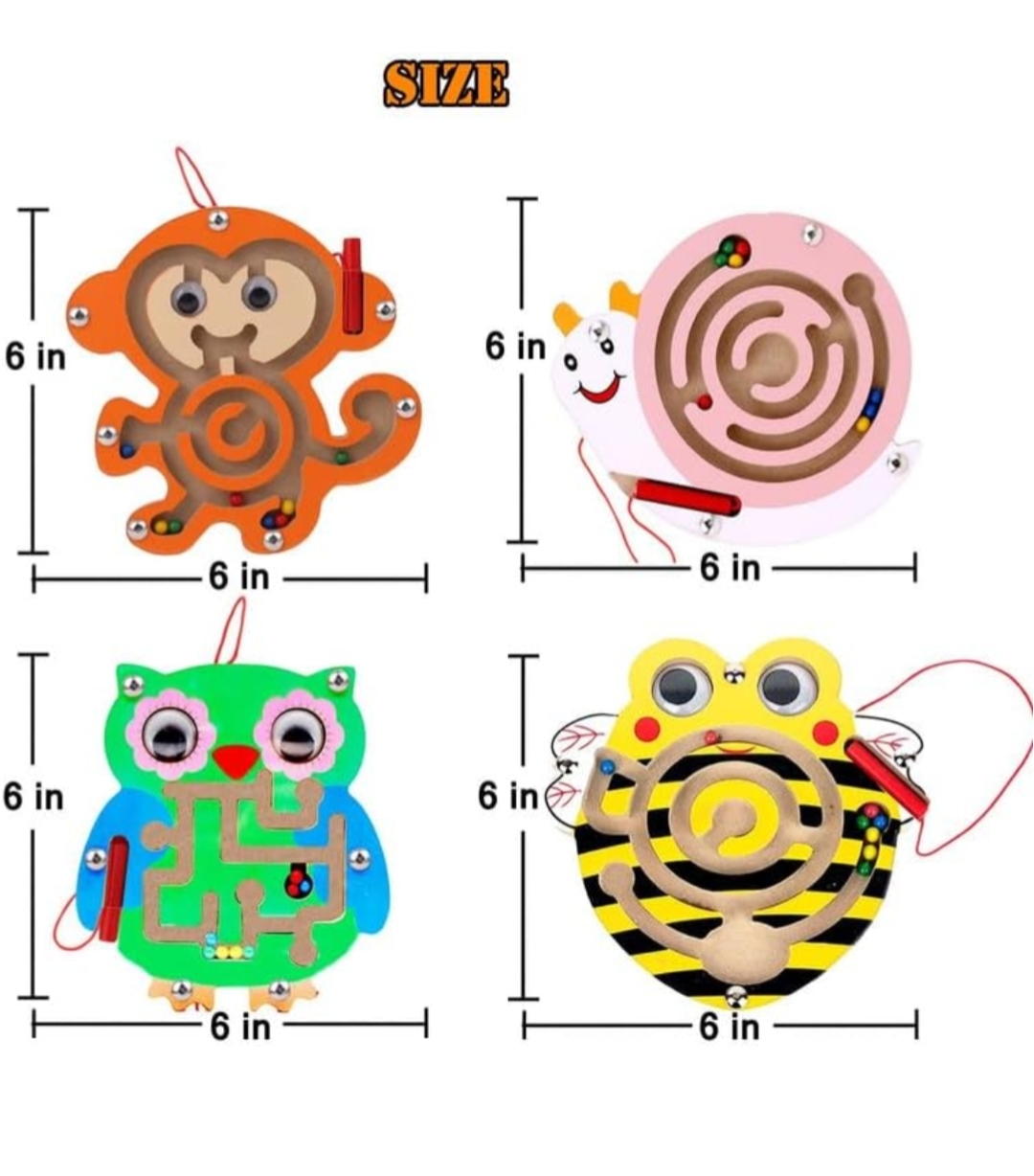 WOODEN ANIMAL MAGNETIC MAZE hover