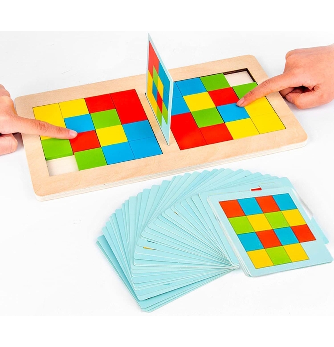 WOODEN COLOUR PATTERN MATCHING PUZZLE