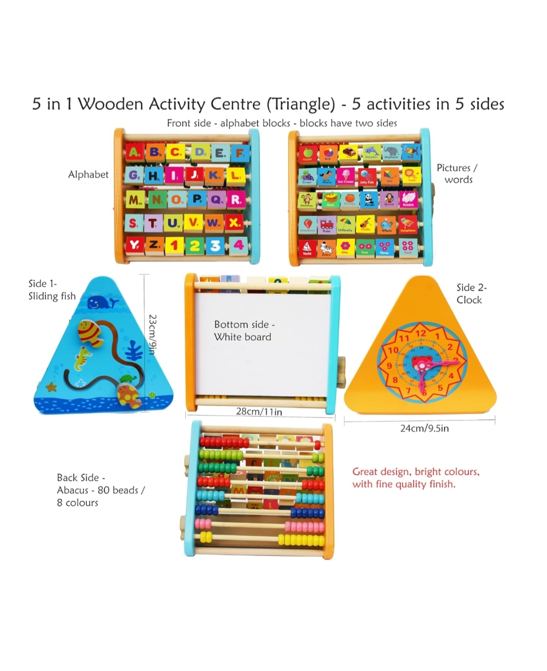 5 IN 1 WOODEN ACTIVITY TRIANGLE  hover