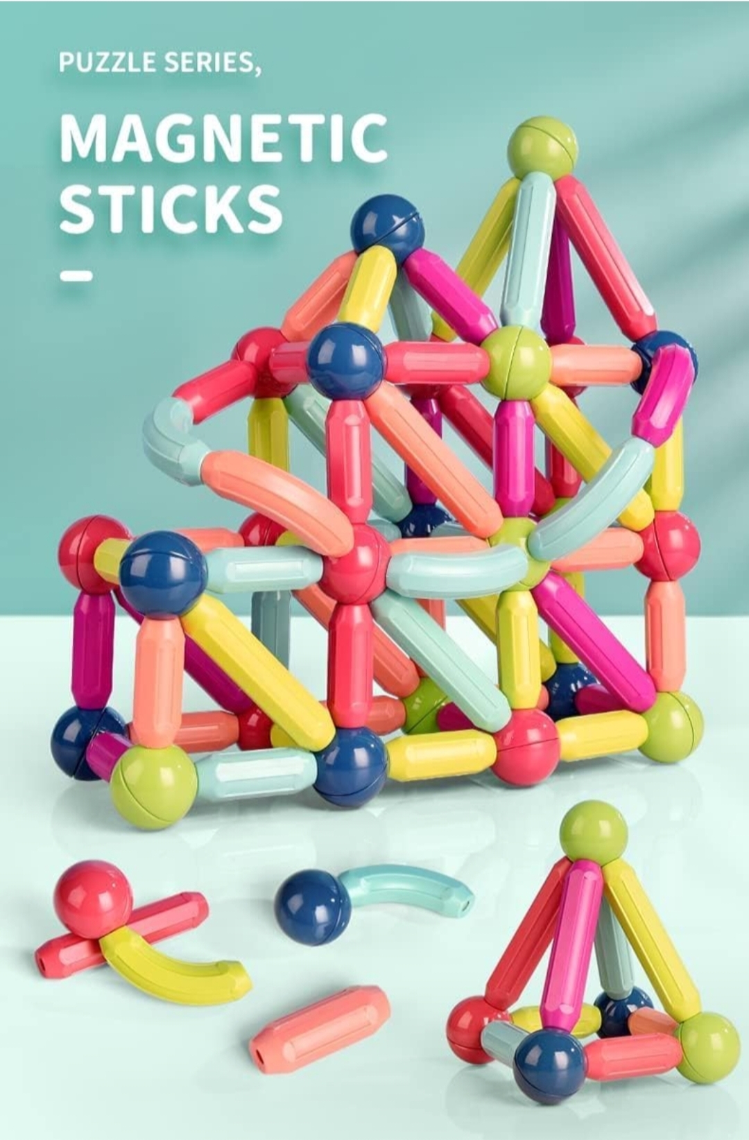 25 PCS MAGNETIC STICKS & BALLS BUILDING SET hover