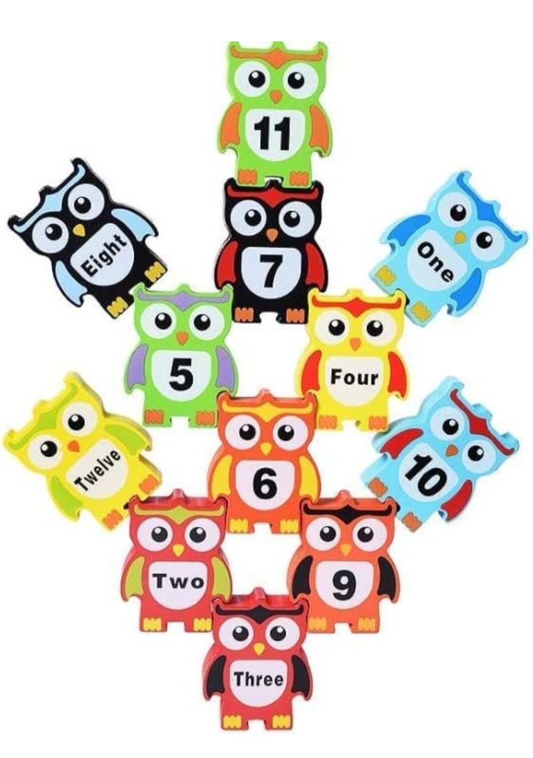WOODEN OWL BALANCING STACKING BLOCKS hover