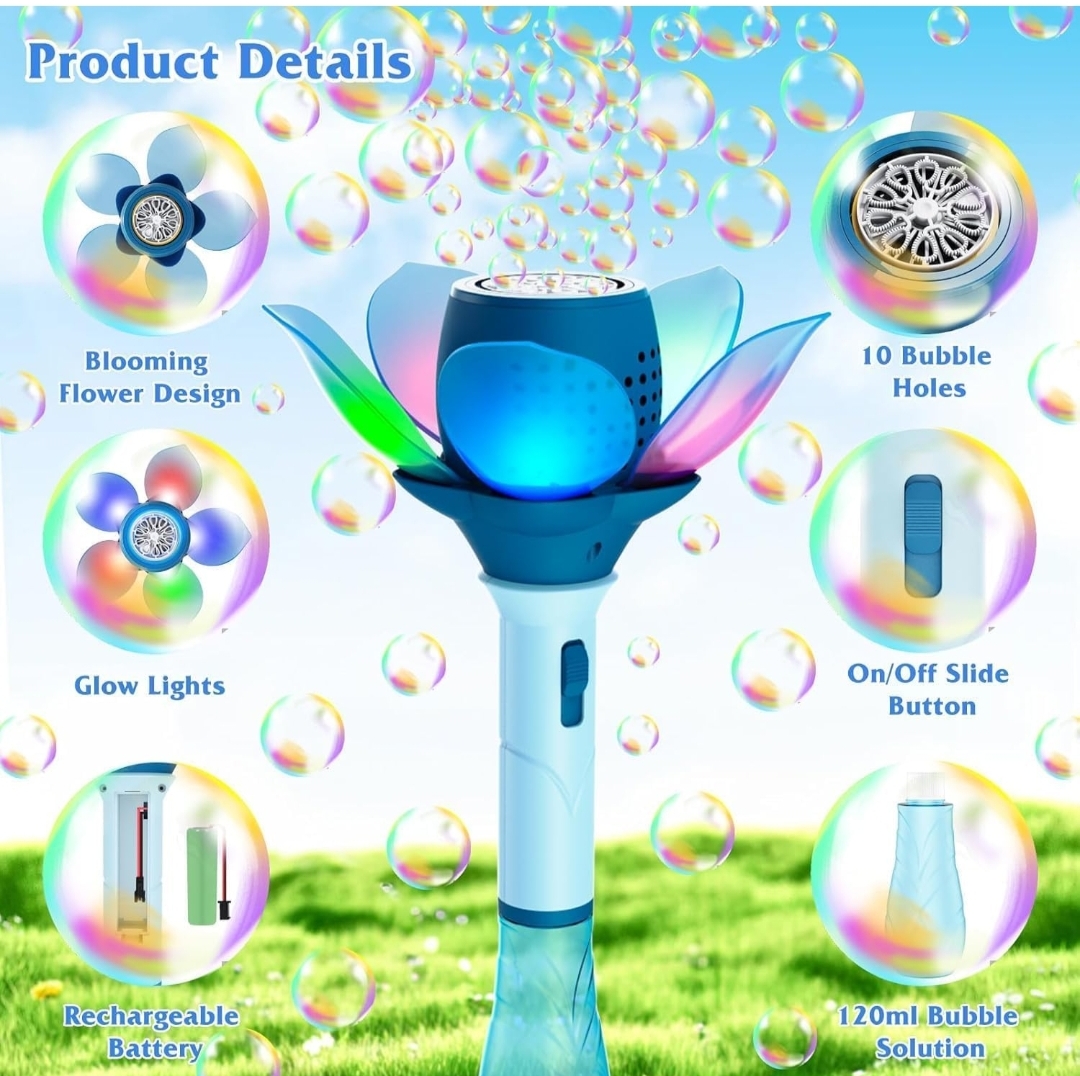 AUTOMATIC ELECTRIC BUBBLE GUN WAND FOR KIDS hover