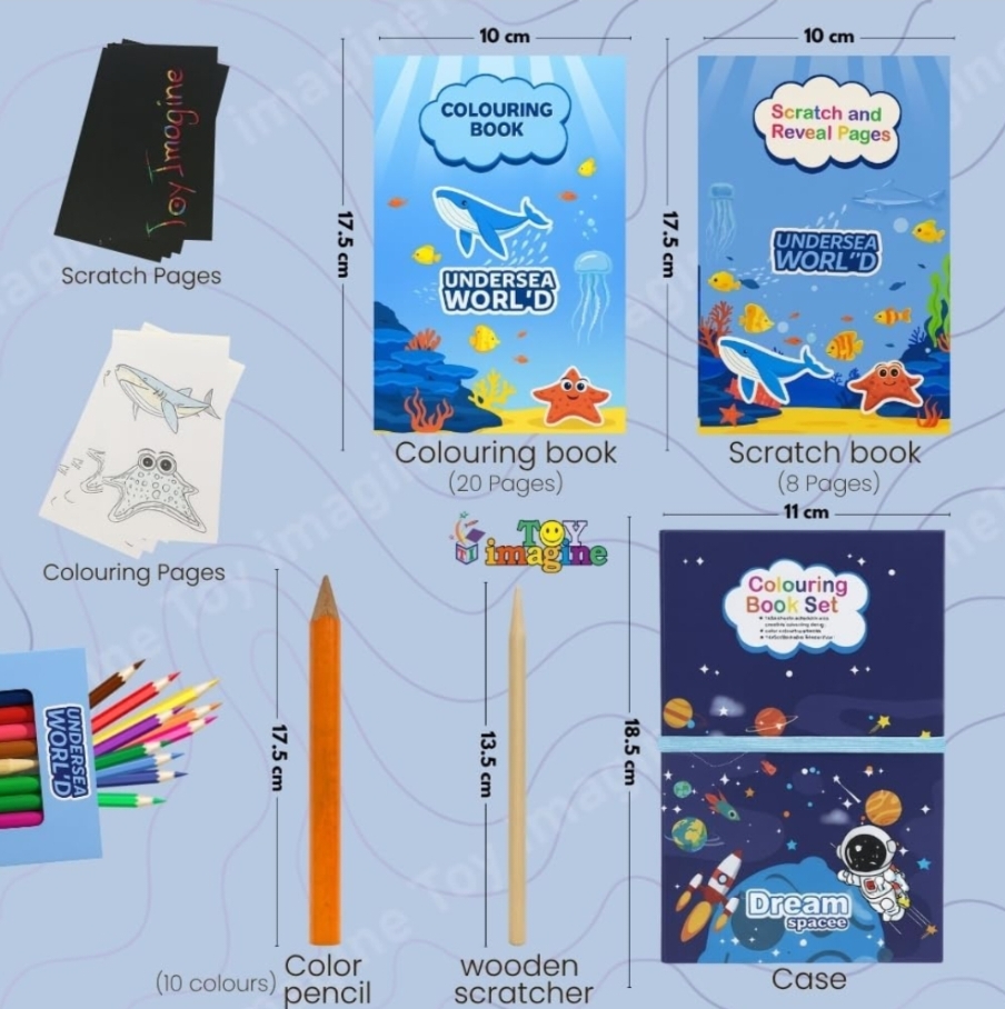 COLOURING BOOK SET - RANDOM CHOICE  hover